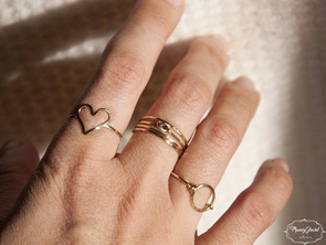 Cuore, anello Cuore, oro Fairmined Ecologico, anello oro, oro 22ct, minimal, lavorato a mano, gioiello cuore, fatto a mano, made in Italy